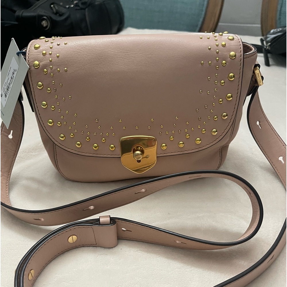 Cole Haan NWT Blush leather with gold studded  hardware